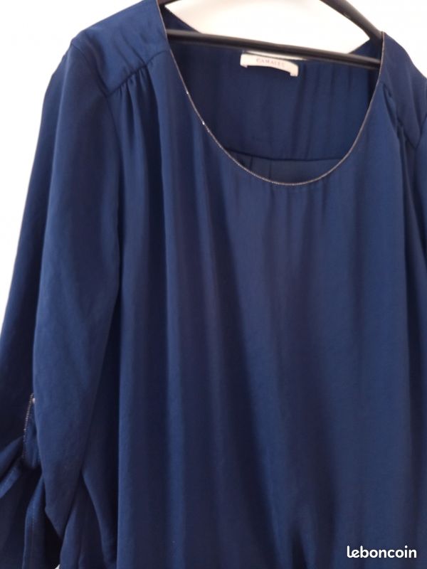 Robe marine Camaïeu 42 souple doublée (image 2)