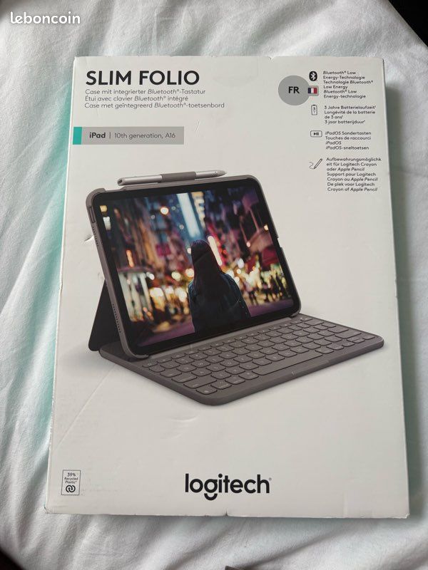 Coque Apple Ipad A16 11 pouces 10th generation Clavier officielle Logitech (image 1)