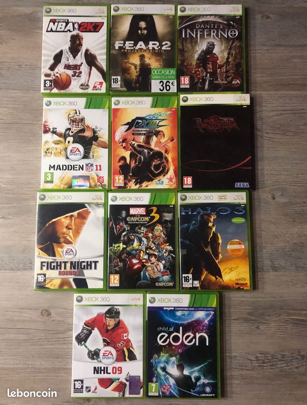 Lot De 11 Jeux Xbox 360 PAL - Très Bon État Avec Notices - Inclus Fallout 3 Et Autres
