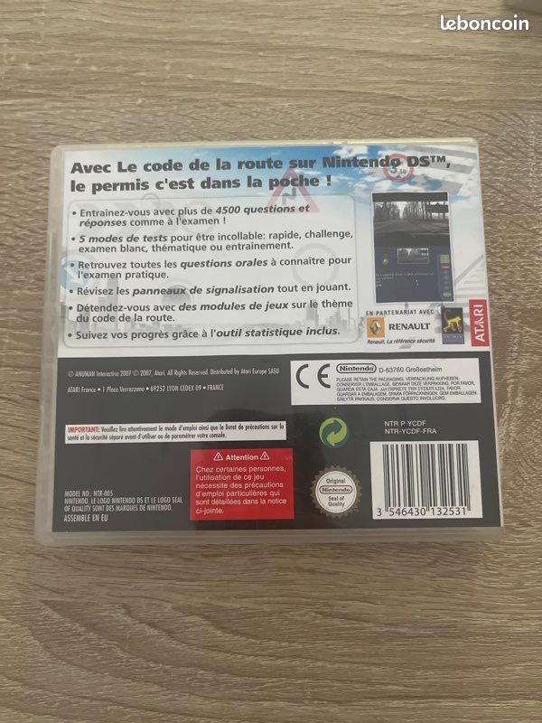 Jeu Nintendo DS – Le Code de la Route (image 2)