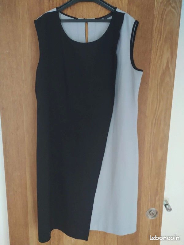 Robe Hanoï bicolore grise et noire Tanaïs taille 42 (image 1)