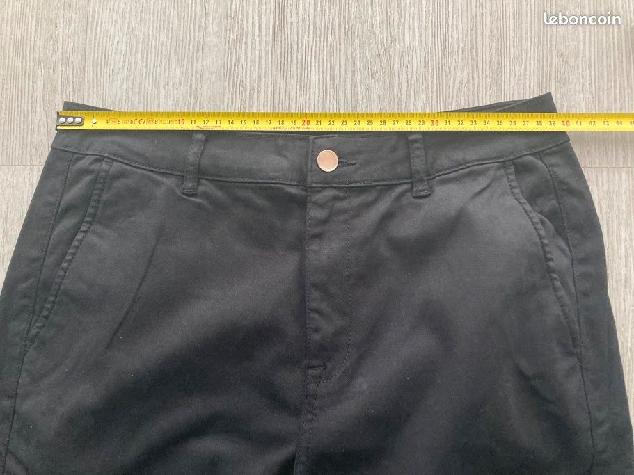 Pantalon Camaïeu Noir Stretch - Taille 40 - Occasion Très Bon État