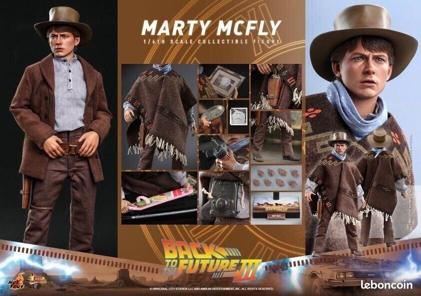 Hot Toys MMS616 Retour vers le Futur Part III Marty McFly ( Back to the Future Part III ) Figurine 28cm (image 2)