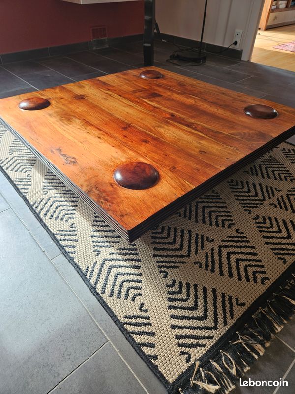 Table basse bois exotique (image 4)