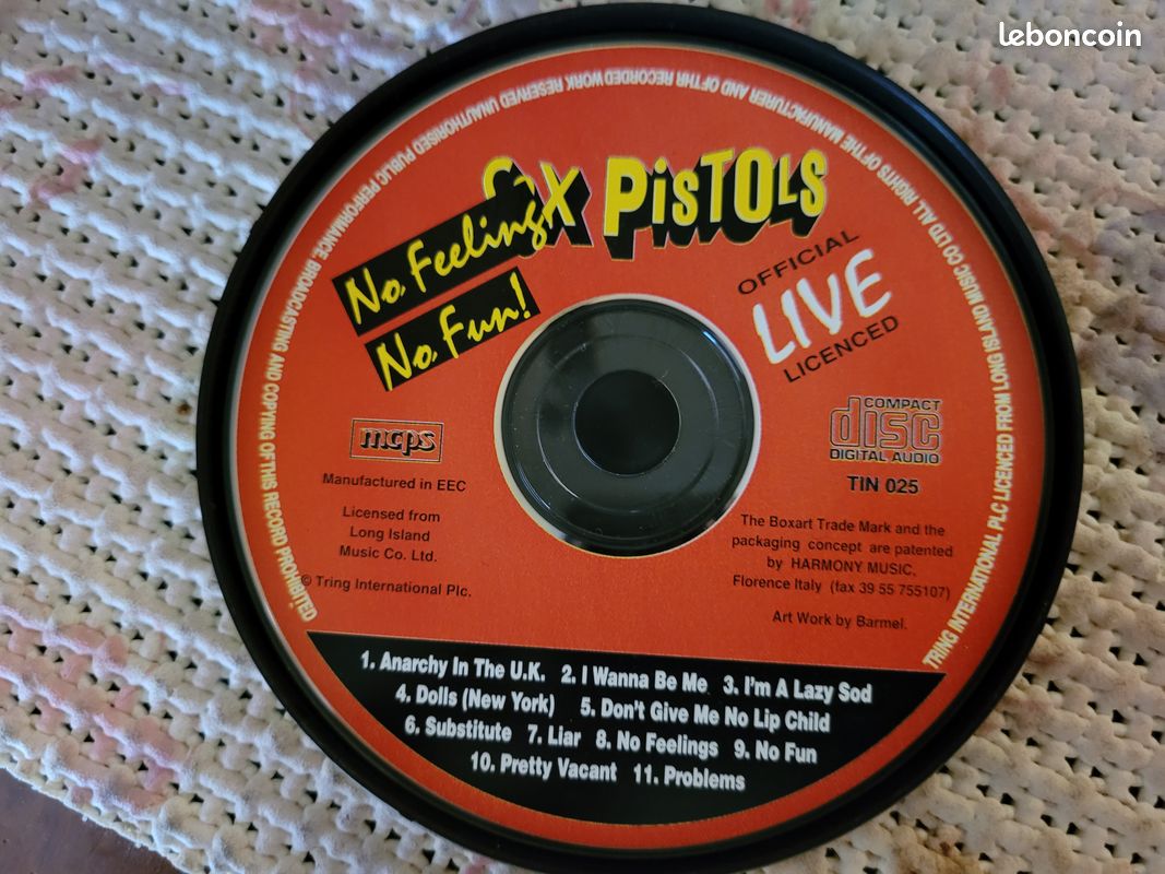 CD Live de Sex Pistols - Punk Anglais Americain- 