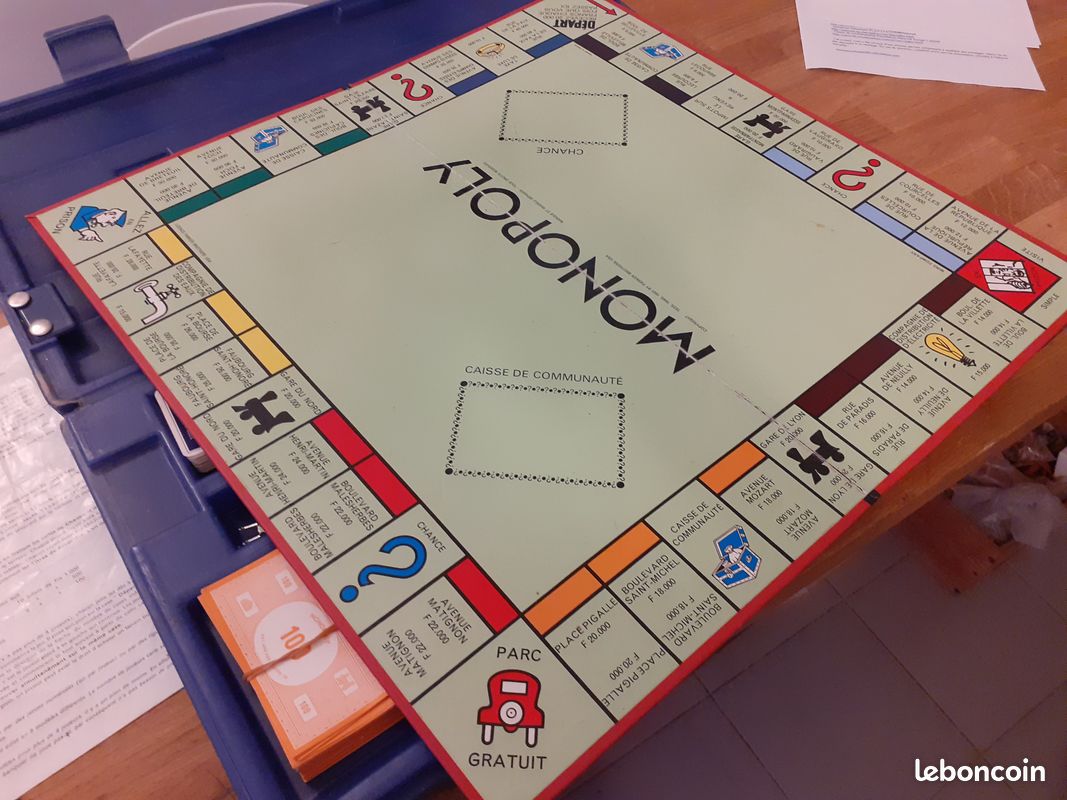 PEU COURANT MONOPOLY Vintage Boite beige EUR 17,99 - FR