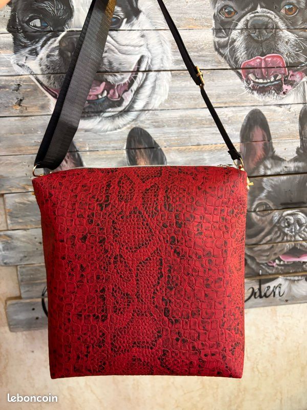 Sac à main motif bouledogue français neuf Accessoires Bagagerie