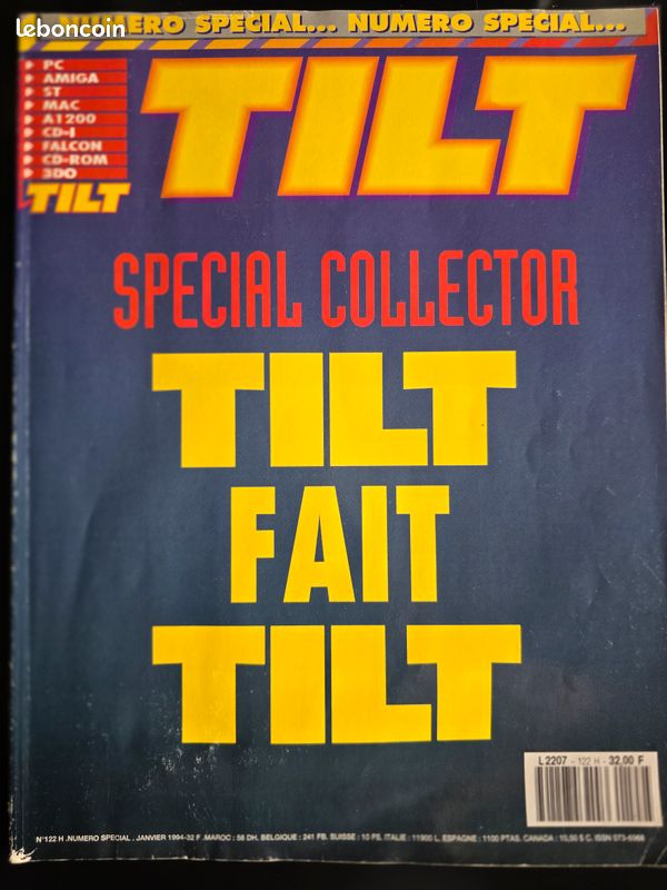TILT n°122 – Janvier 1994 – DERNIER NUMÉRO / Collector “TILT fait TILT (image 1)