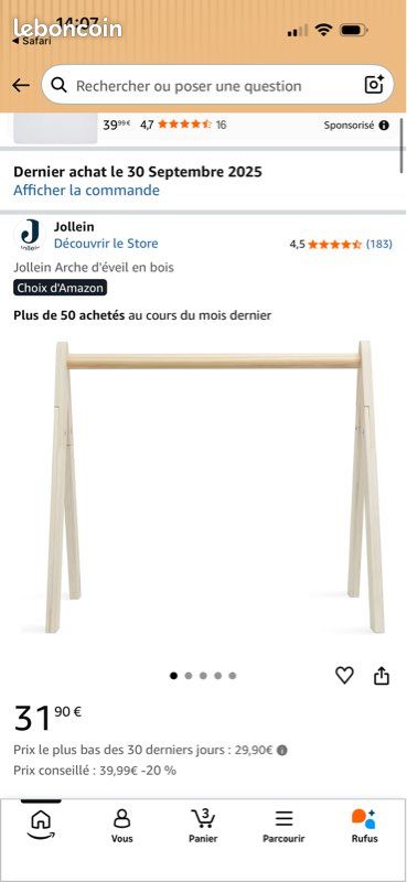 Arche jouet bébé jollein (image 3)