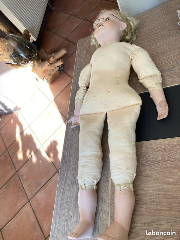 Ancien Poupon En Porcelaine – 30 Cm – Poupée Fille Vintage