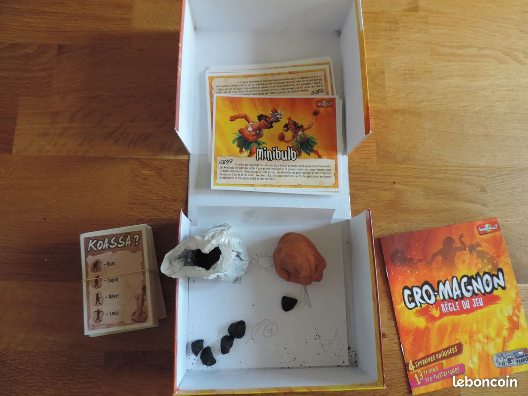 Jeu De Société Cro-Magnon Bioviva - Version Occasion, Il Manque La Pâte à Modeler, Mais Toujours Très Drôle !