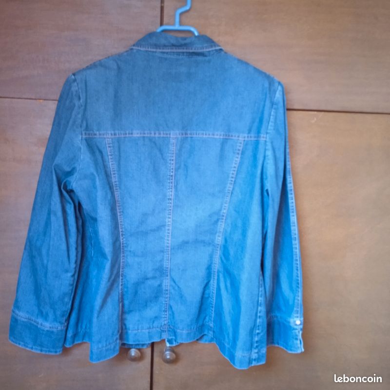 Veste En Jeans UN JOUR AILLEURS - Taille 44 (FR) - Bleu - Manches 3/4 - Occasion Très Bon état