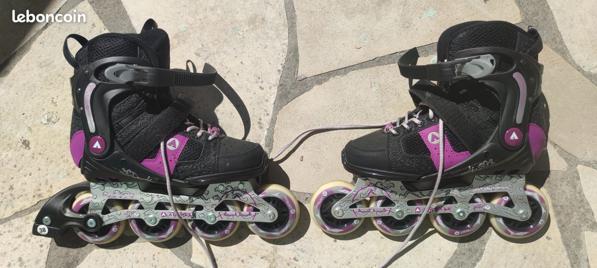 Rollers Airwalk Taille 39 - Noirs, En Ligne, Neufs Sous Blister - Unisexe