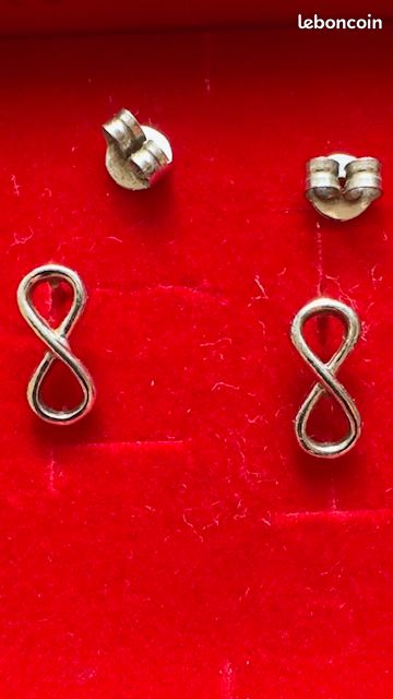 Boucles d'oreilles argent (image 1)