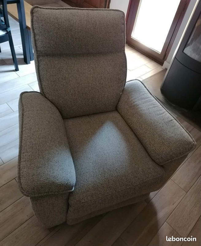 Fauteuil relax manuel gris (image 2)