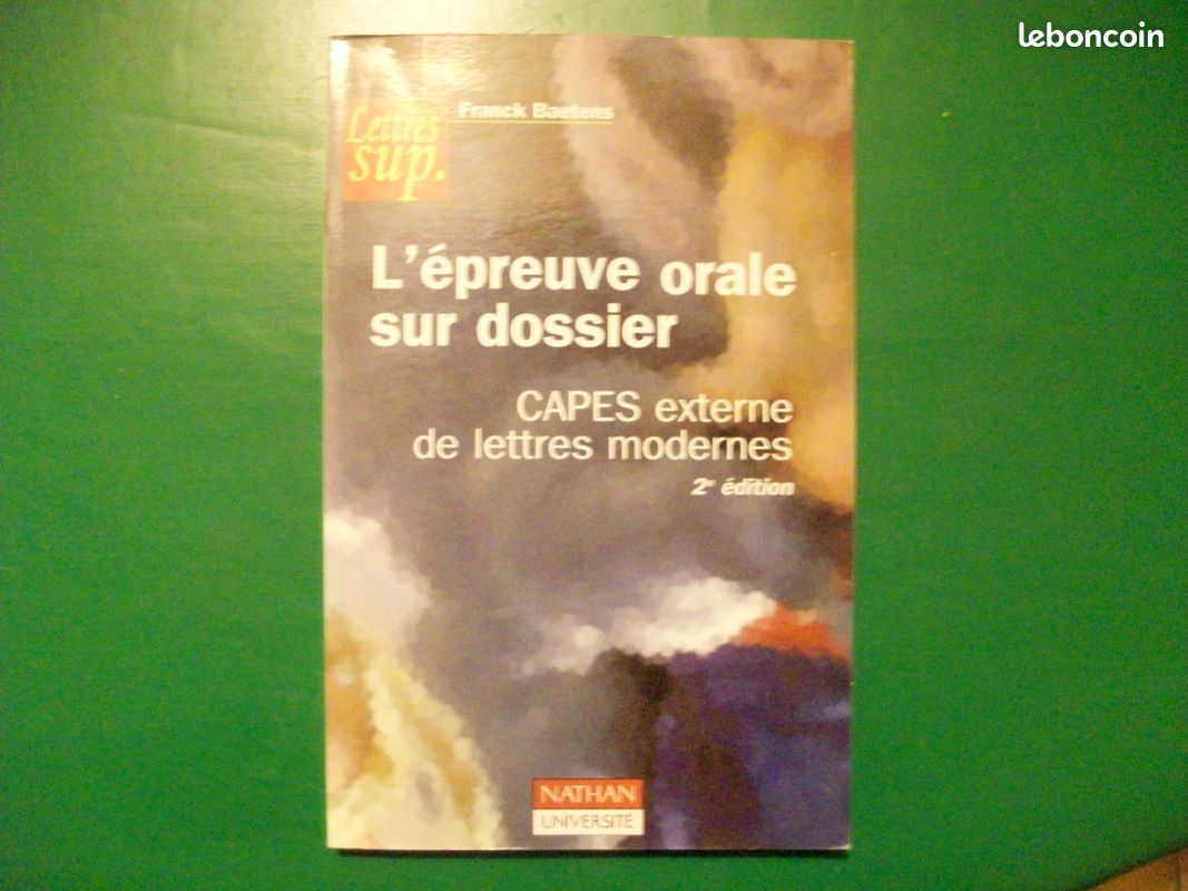 L'épreuve orale sur dossier - Baetens (image 1)