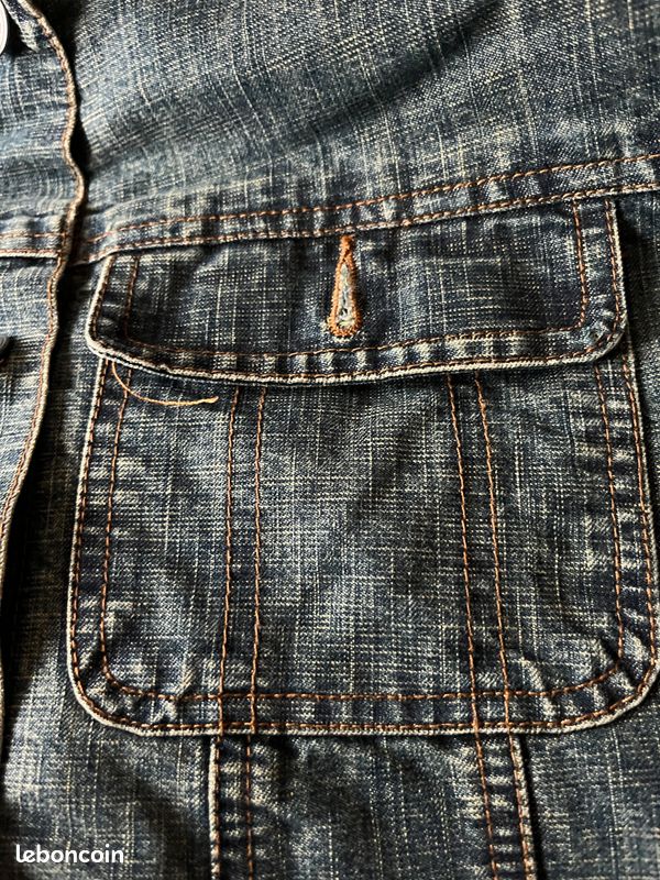 Blouson Jean doublé - Femme – Marque : Camaïeu - Taille : 36- Vintage (image 6)