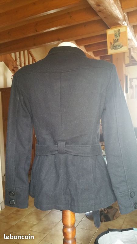 Manteau noir t 36 cache cache (image 3)