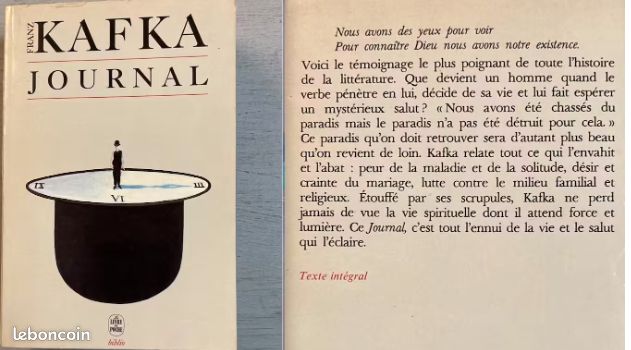 Franz Kafka : 3 Livres Collection De Poche (Journal-Le Procès-La Colonie Pénitentiaire) / 1 Sac Plastique Du Musée Franz Kafka, Prague (36x27 Cm) (image 6)