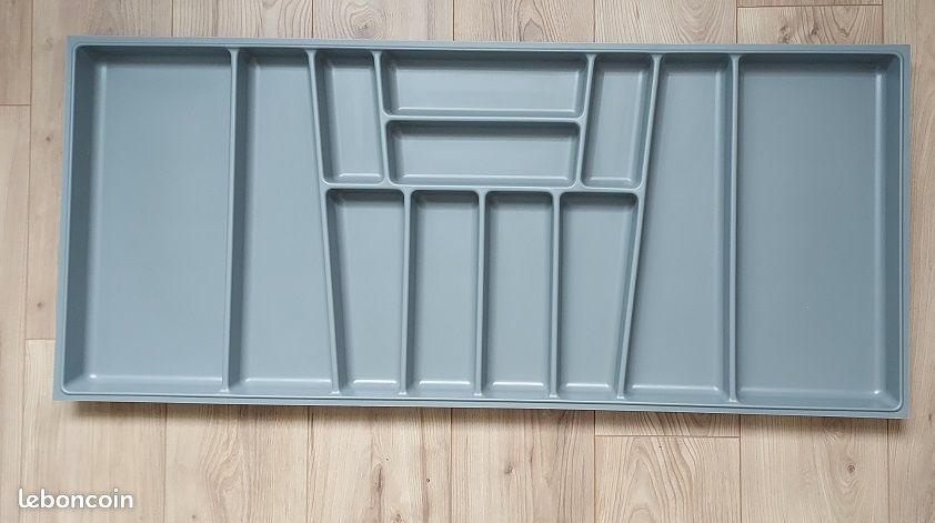 Range-couverts gris pour tiroir de 120 cm - Cuisine - Rangement - XXL (image 1)