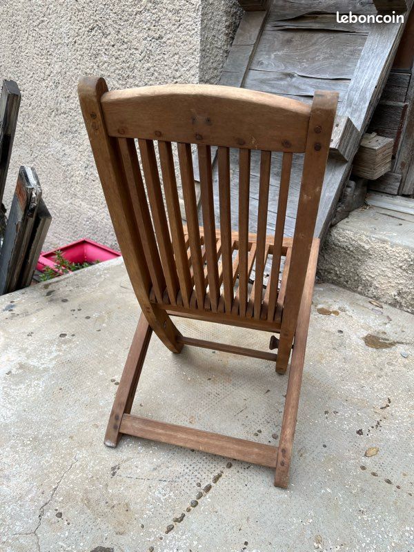 Chaise enfant en bois de teck (image 3)