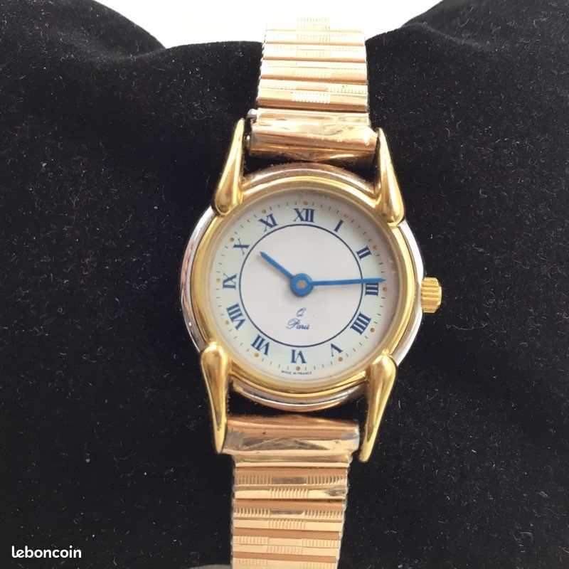 Montre Femme Quartz Collection – Acier Inoxydable Argenté, Bracelet Jonc Noir