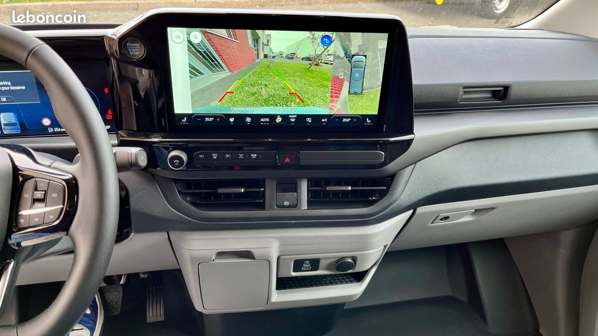 40 990 ht / ford transit custom sport 320 l1h1 2.0 170 cv bva double porte laterale bleu azur neuf / tva recuperable (image 8)