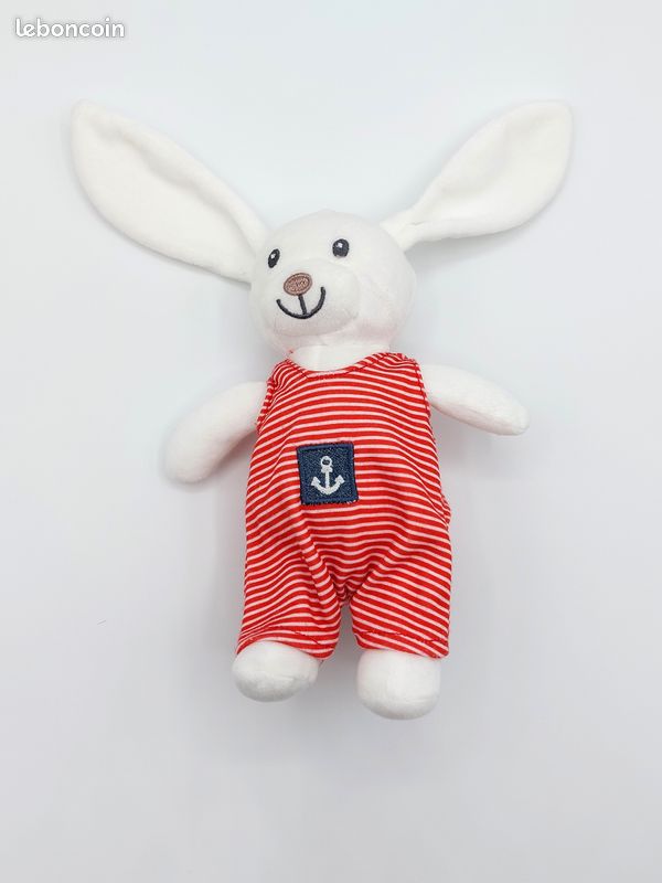Doudou Lapin Liverpool FC - Blanc, Rouge Et Gris - Nouveau Design - Peluche Bébé
