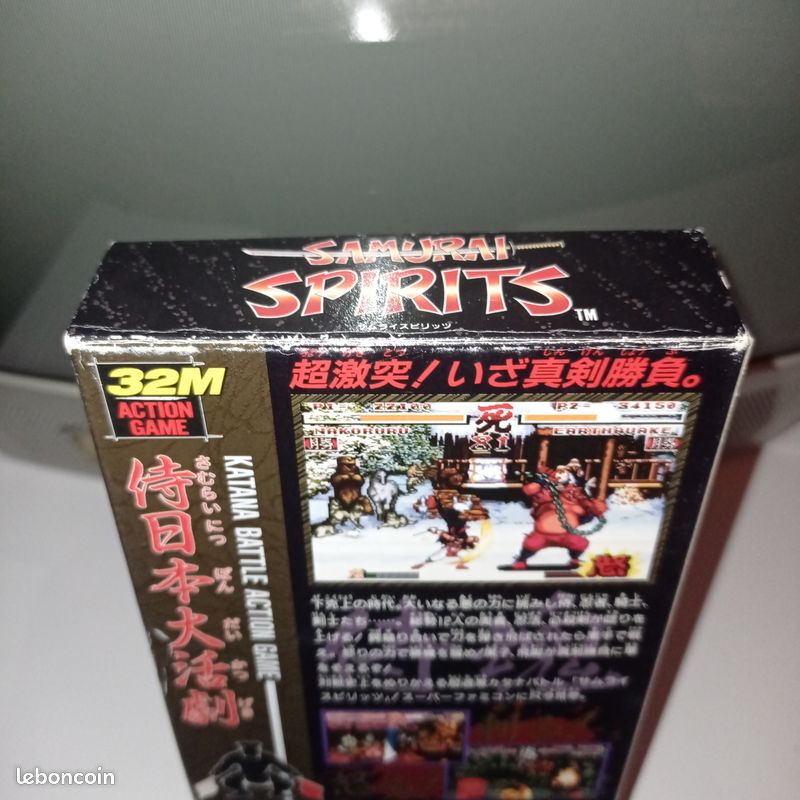 Jeu SNES Samurai Spirits (Samurai Shodown) Version Japonaise Sous Boîte – Bon état