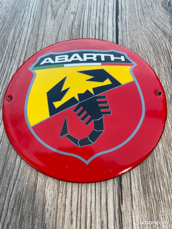 Magnifique plaque émaillée voiture sport ABARTH (image 2)