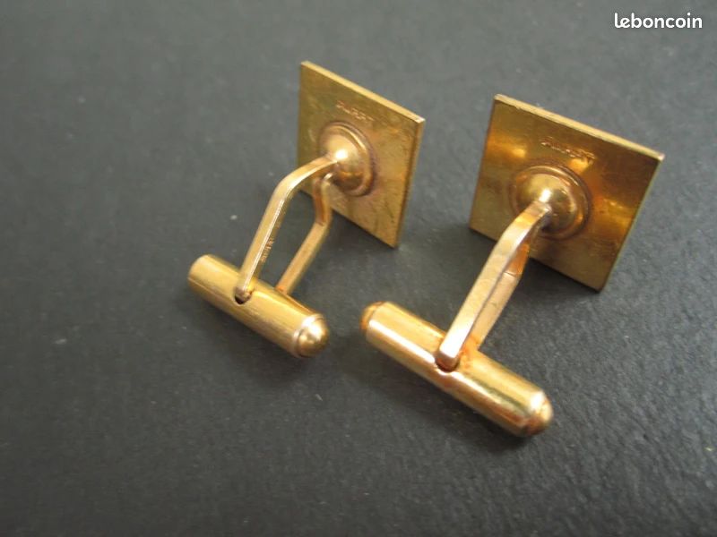 Boutons De Manchette Anciens Shakudo Métal Mixte Argent Bronze Lapin Doré - Japon