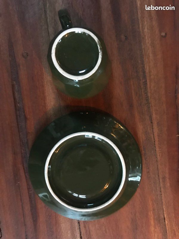 Tasse à café bistrot verte (image 4)