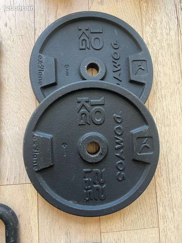 Lot complet musculation : Banc multi-exercices + Barre, Haltères & Poids (image 5)