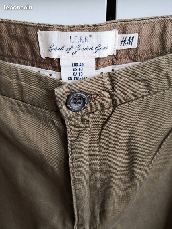 Pantalon en toile kaki LOGG, taille 40/42 (image 1)
