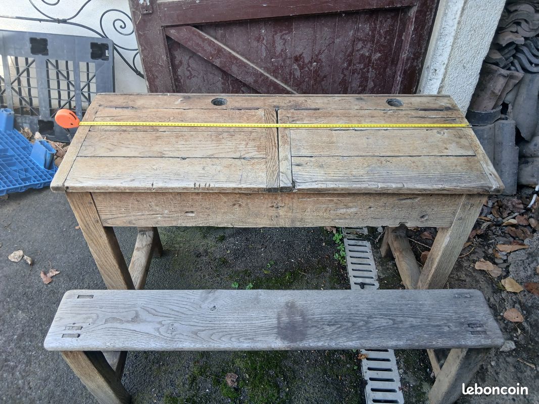 Banc écolier vintage (image 1)