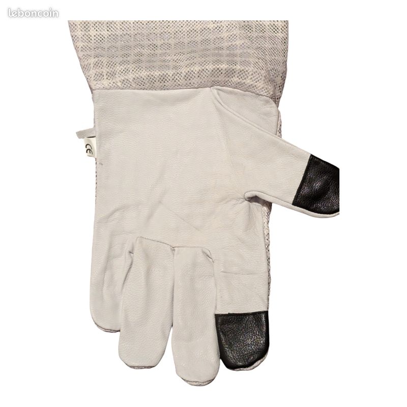 4Bee - Gants d'Apiculture ventilés en cuir de vachette blanc (image 3)