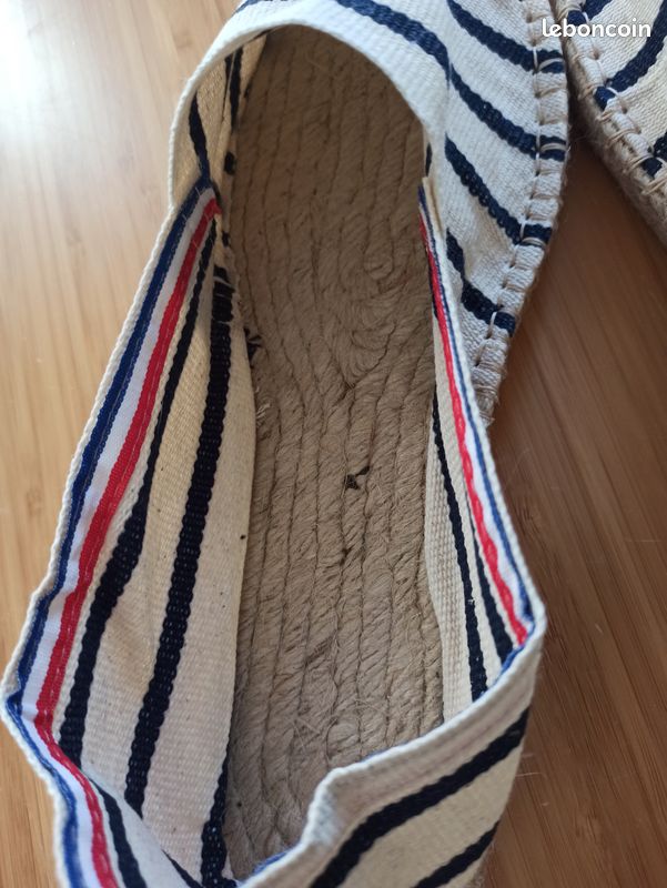 Espadrilles Payote écru et bleu marine pointure 40 (image 4)