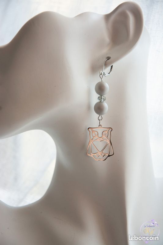 Bijoux femme Boucles d'oreilles "NOCTURNA" Acier et Cristal autrichien 50 mm Cadeau Assembler mains (image 3)