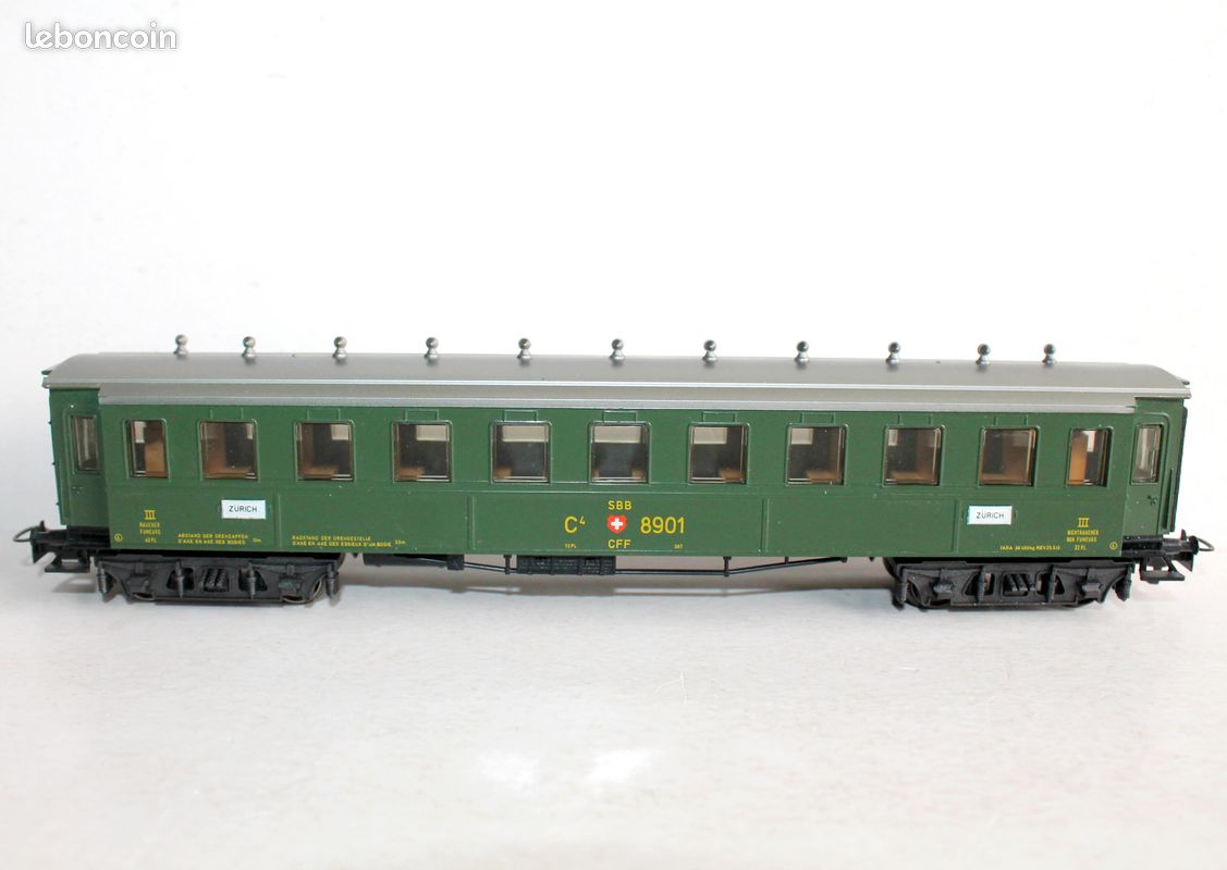 Wagon Voyageurs PIKO 96782 – SBB CFF – 2e Classe – Echelle HO (1/87)