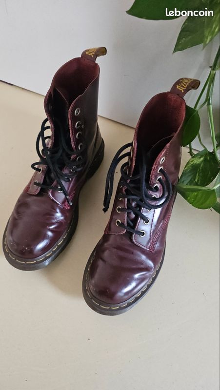 Bottines dr martens Bordeaux (image 1)