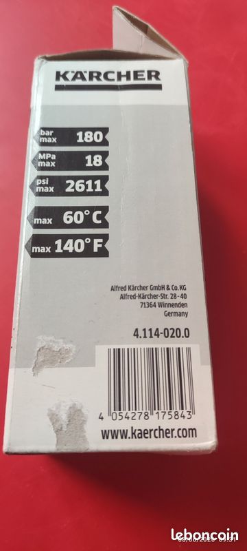 Rotabuse Karcher 40mm pour nettoyage haute pression 180 Bar (image 2)