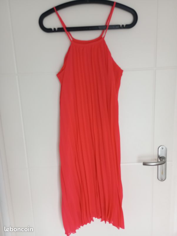 Robe plissée d'été, rose fuchsia - Molly Bracken – Taille 40 (image 10)