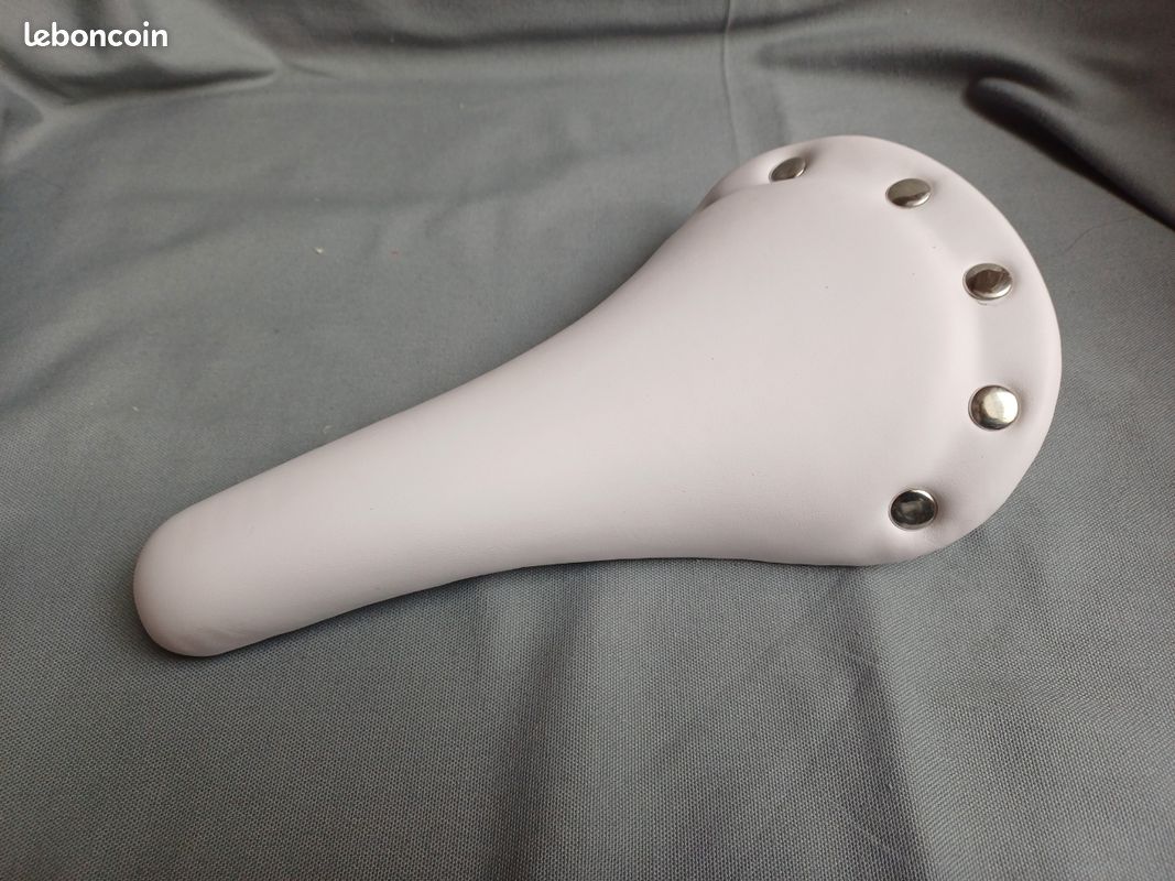 Selle Vintage Vicomte 2167 Blanche - Pour BMX Old School, Fabrication Taïwan, Pièce De Collection