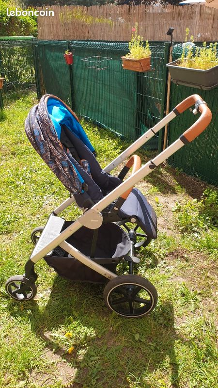 Poussette Cybex Balios S bleue + housse pluie (image 4)