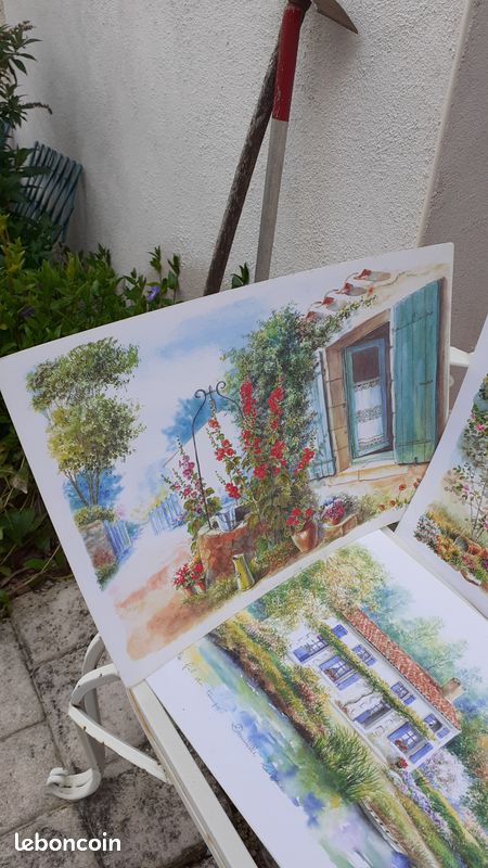 8 SETS style AQUARELLES ILE DE RE (image 1)