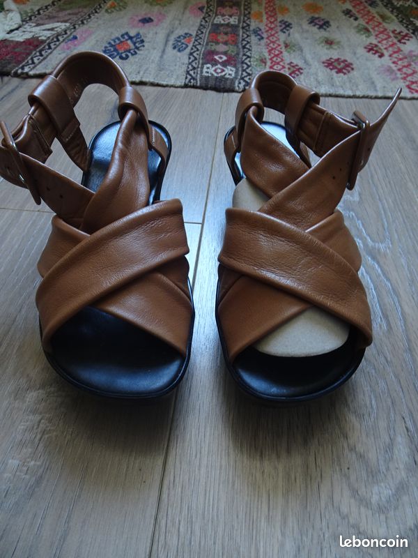 Chaussures sandales ROBERT CLERGERIE cuir extra souple (image 3)