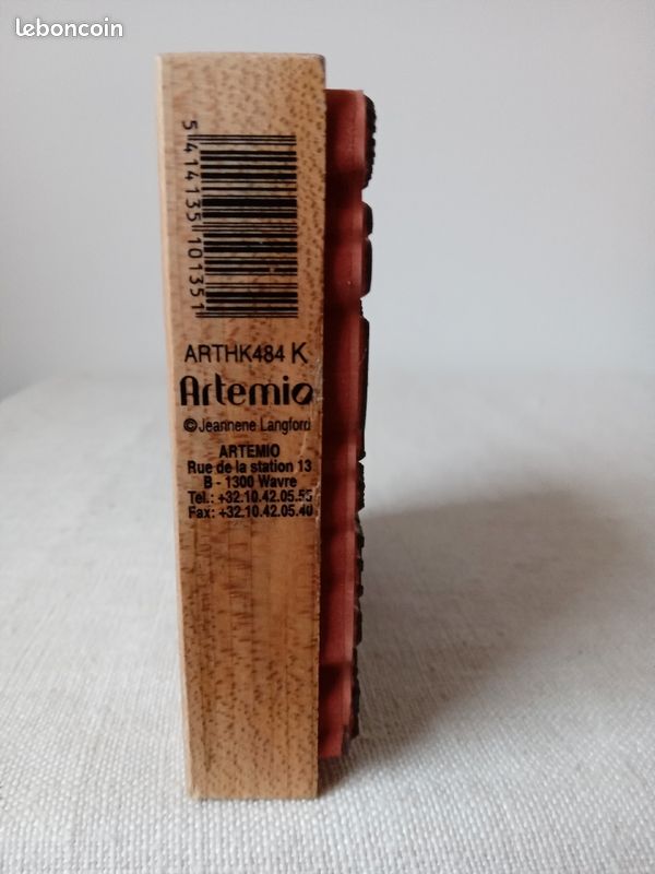 Grand tampon en bois artemio voeux fin d'année (image 2)