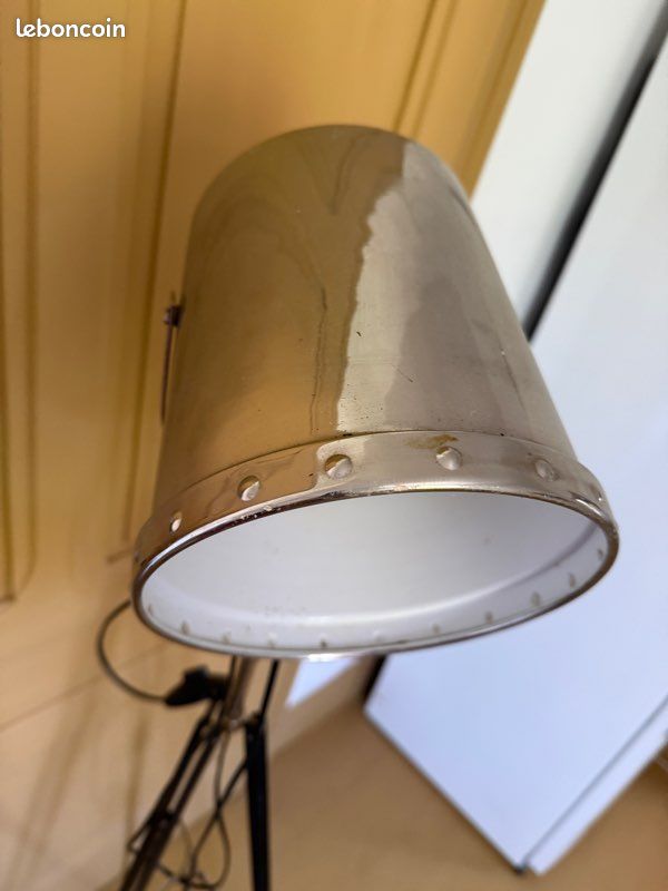 Lampadaire style industriel « Projecteur » – À restaurer / Décoration (image 6)