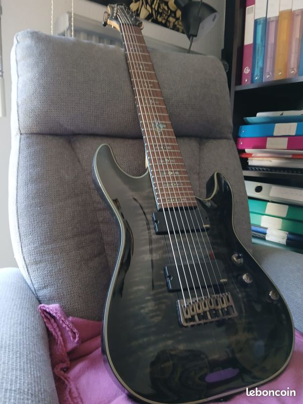 Guitare 8 cordes Schecter Diamond Series modèle Damien Elite 8 très bon état (image 1)