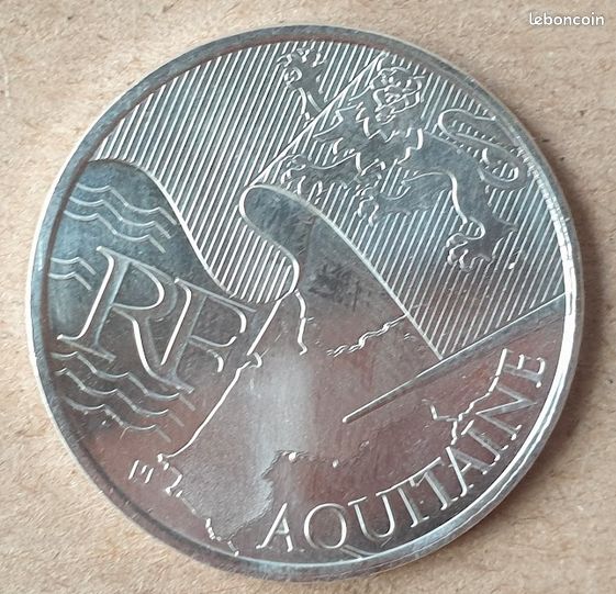 Lot de 4 pièces de 10 euros "Aquitaine" en argent (image 3)